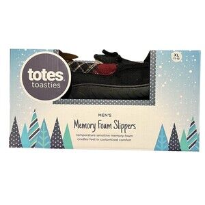 TOTES Toasties MENS Memory Foam Slippers, Size XL (11-12)